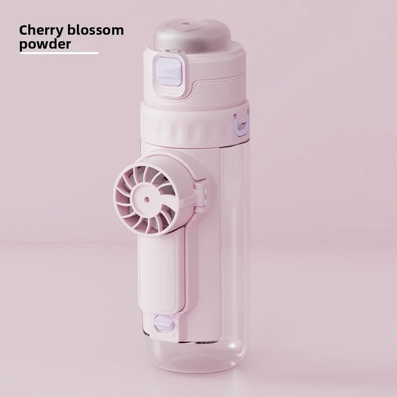 2026 New Portable Spray Fan Water Cup for Children'S School Use, Handheld Student Fan, Multi-Functional Water Bottle